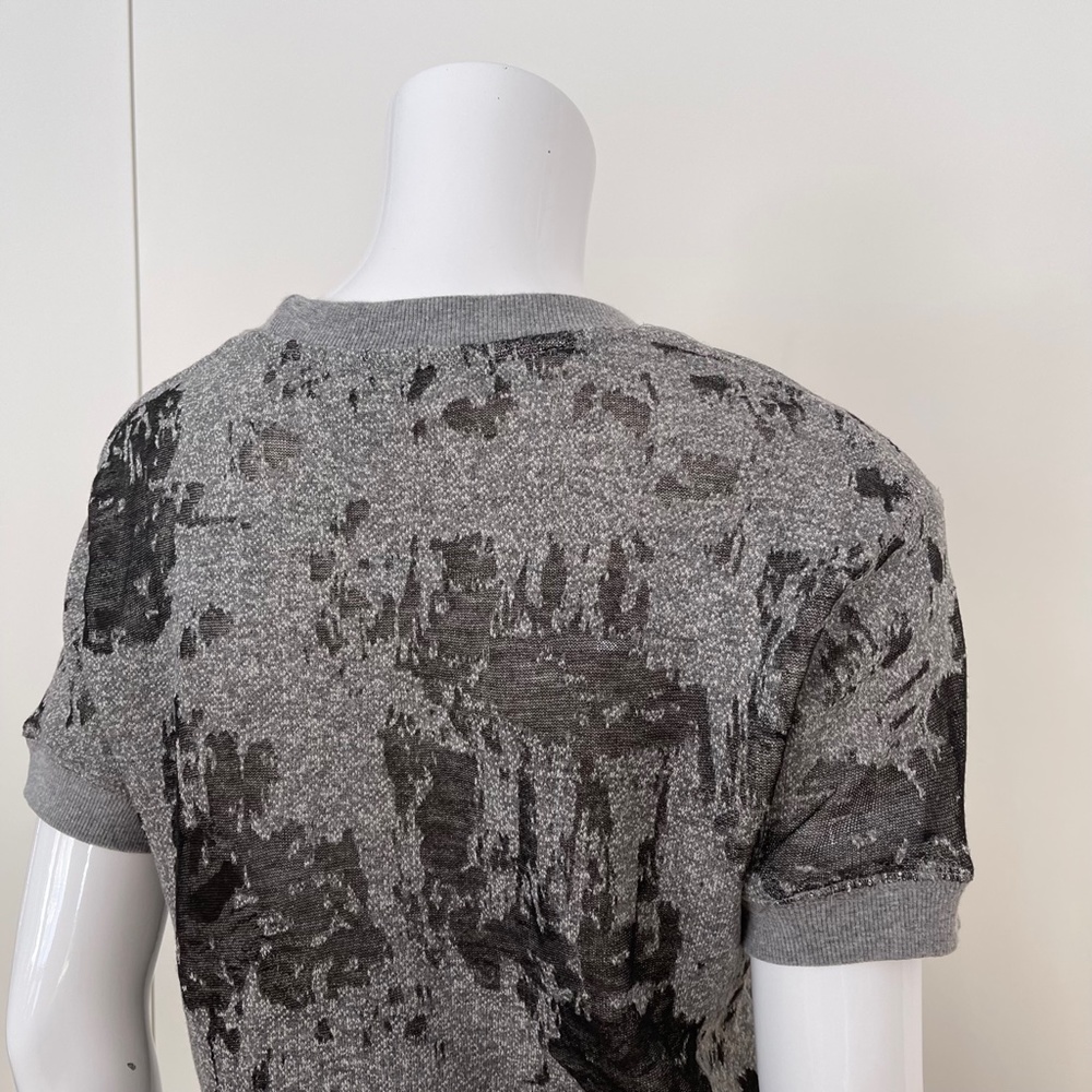 IRO. JEANS Burnout Distressed Sweatshirt Tee in Grey - Picture 6 of 8
